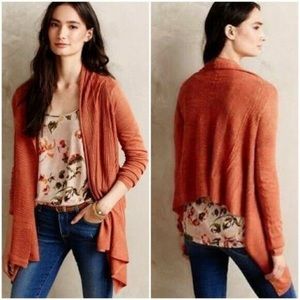 Anthropologie Moth Burnt Orange Shrug Sweater